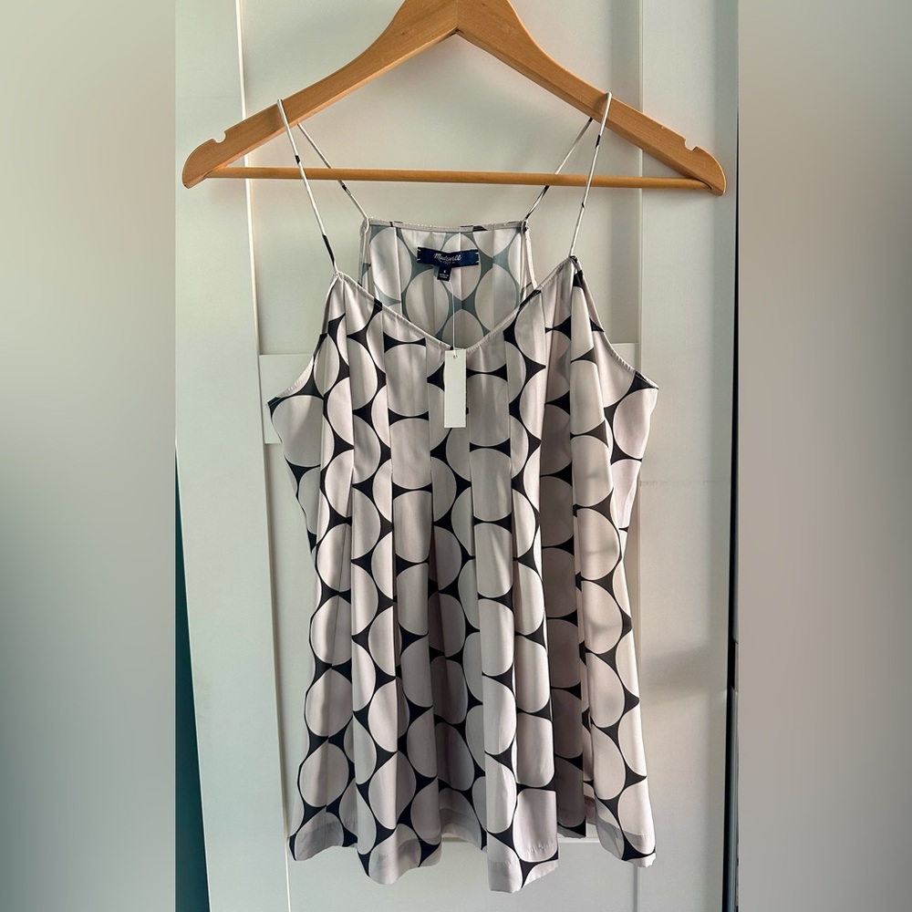 Madewell Cream & Black Tank Top - Size 4 - NWT